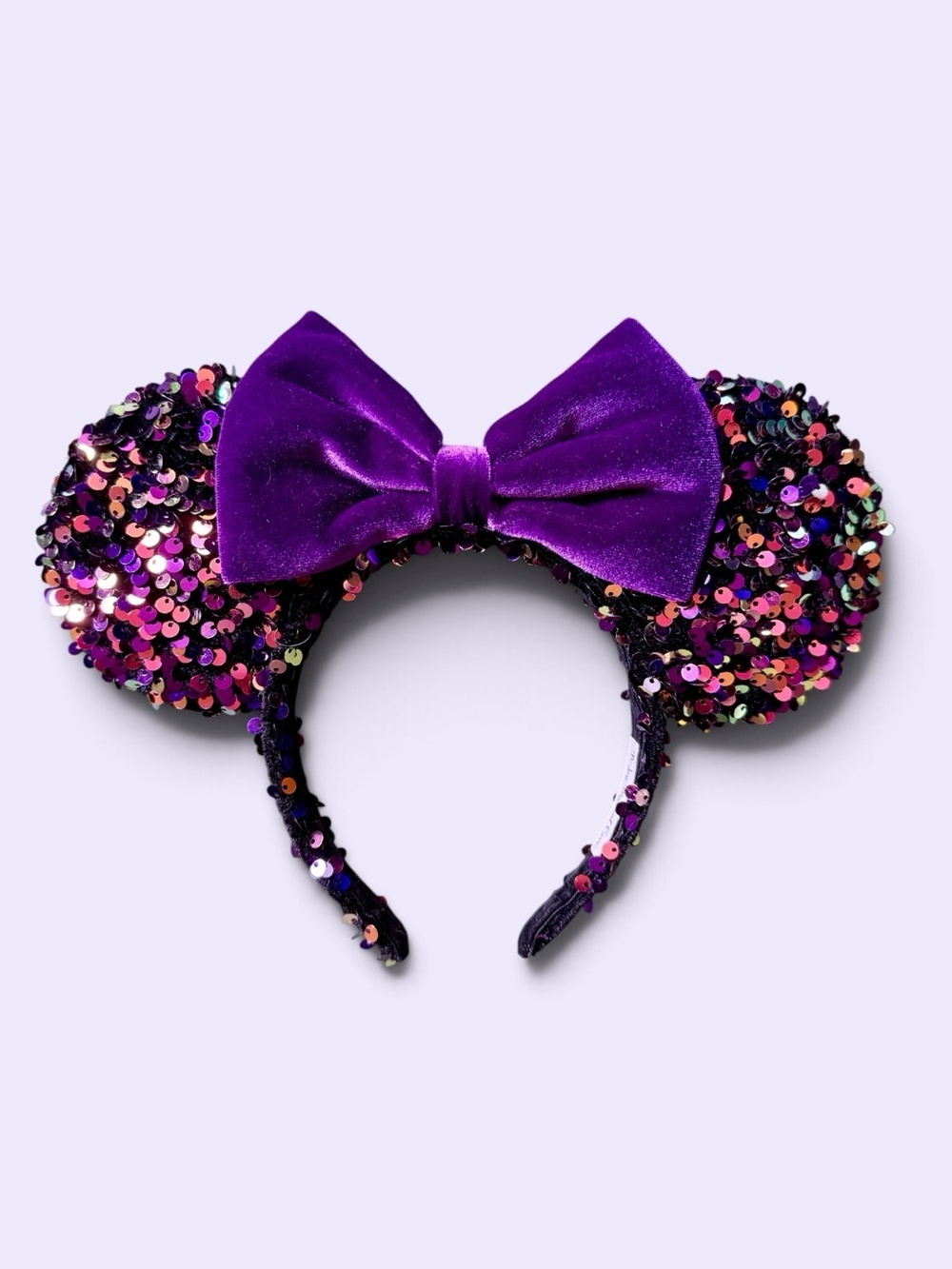 Gorgeous Handmade Disney Inspired Purple Sequin Minnie Ears Headband - MINT